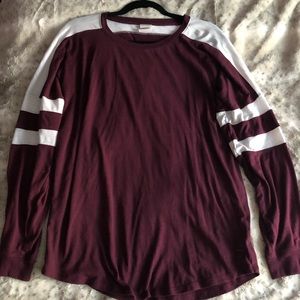 Victoria’s Secret Pink Jersey Maroon Long Sleeve